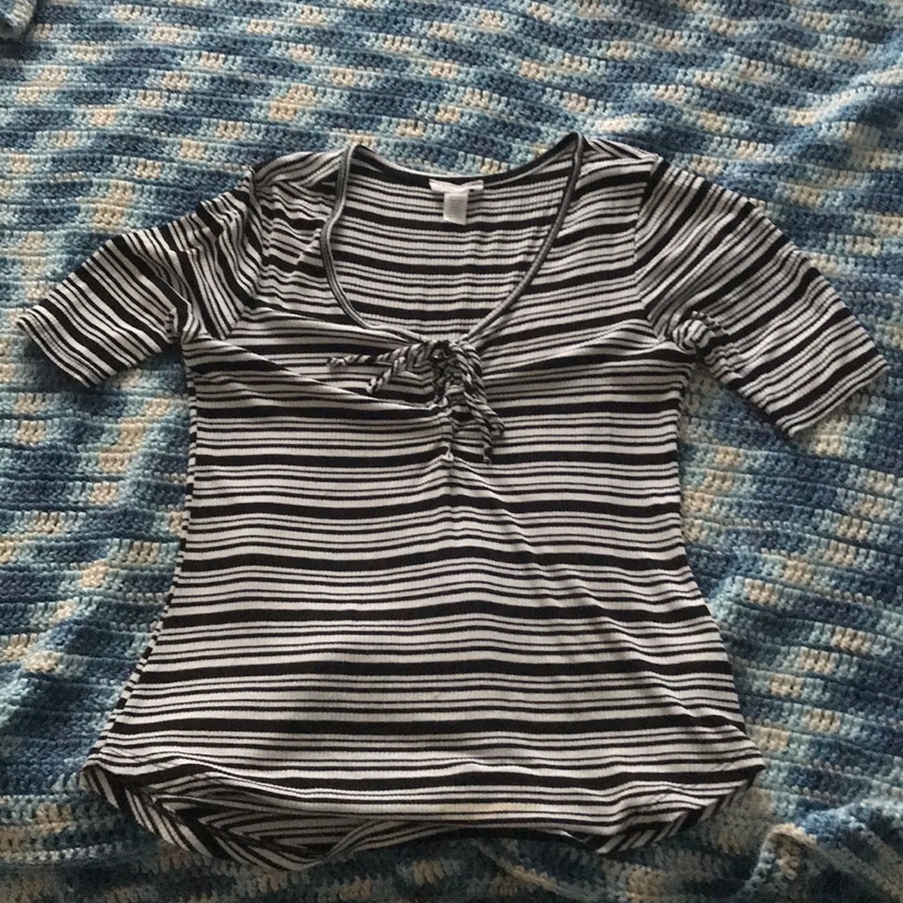 Black and white striped shirt